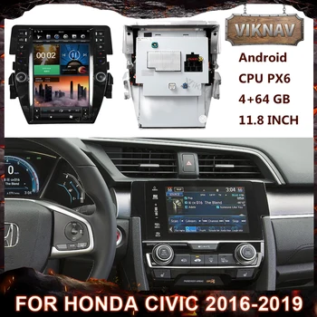 11.8 tolline Android autoraadio GPS Navigatsiooni Honda Civic 2016-2019 autoradio Tesla ekraan, auto audio multimedia player
