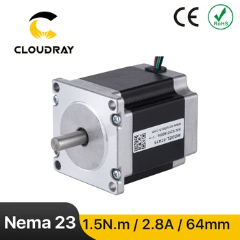 Nema23 Stepper Motor 64mm 0.15 N. m 2.8 2-Phase Stepper Motor 4-plii Kaabel 3D printerite ja CNC Laser Lihvima Vaht Plasma Cut