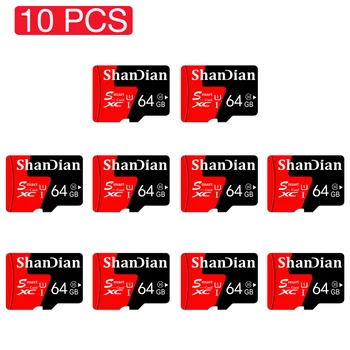 SHANDIAN 10 TK PALJU Smart SD-Kaardi U3 4K video Class 10 High Speed Mälukaart 128GB 64GB 32GB 16gb U1 SD-Kaart, Telefonid, Kaamerad 0
