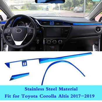 Toyota Corolla Altis 2017 2018 2019 Auto Kleebis Stiil Konsooli Keskne Kontroll Navigatsiooni Air-condition Sisekujundus Raami 3tk