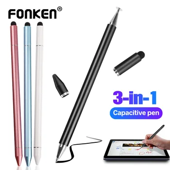 3 in 1 Universal Stylus Pen ios Tablett Mobile Android Telefoni, ipadi Tarvikud Joonis Tablett Capacitive Ekraan Touch Pen
