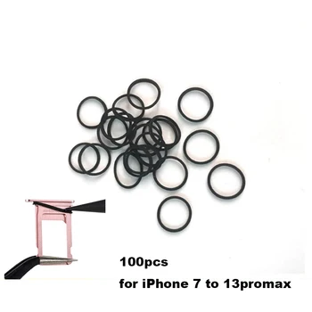 100TK Veekindel Tihend Kummist Rõngas Ringi iPhone 7 8 X-XR, XS 11 12 13 Pro Max Sim-Kaardi Salve Pesa Omanik Varuosad