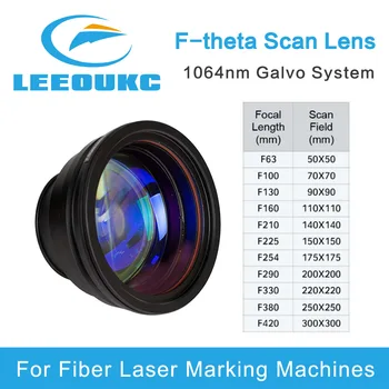 LEEOUKC F-theta Scan Objektiivi Valdkonna Objektiiv 1064nm 50x50 - 300x300 F63-420mm jaoks 1064nm YAG Optical Fiber Laser-Märgise Masin Osad