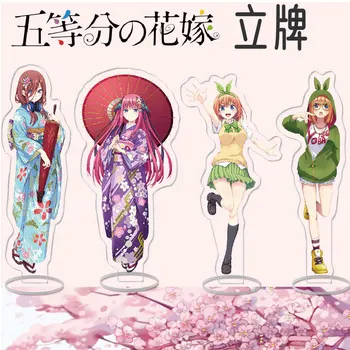 16CM Anime Põhiliselt Quintuplets Akrüül Seista Joonis Mudel, Registreerimismärk, Laud Decor Viie-osa Pruut Nakano Itsuki Ornament