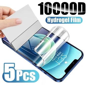 5tk Hüdrogeeli Film IPhone 14 Pro Max 13 12 Mini Ekraani Kaitsed IPhone 11 Pro XS Max X-XR 7 8 Plus SE 2022 Mitte Klaas 0