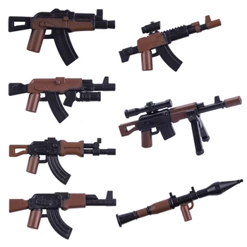 KES WW2 Solider Relvi ehitusplokid Mini Sõjaline Relv Joonis Aksessuaar AKM RPG Armee Tellised Osa USA saksamaa Nõukogude Lapsed Mänguasjad