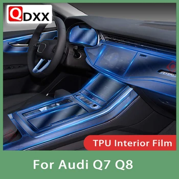 Audi Q7 Q8 2019-2020 Auto Interjöör Center console Läbipaistev TPU kaitsekile Anti-scratch Remont film Tarvikud Remondil