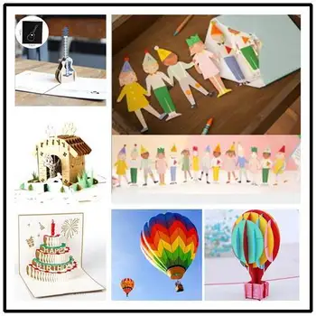 Cartoon käsikäes 3D sünnipäeva pop-up kaart 3D Lapsepõlve Mälestusi õnnitluskaart soovi Thanksgiving Kaardi Postkaart Kutsed