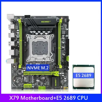 MASINIST X79 Emaplaat Combo koos E5 2689 Xeon CPU-LGA-2011 Toetab DDR3 Mälu RAM NVME M. 2 USB 3.0 Neli Channel E5 2.82 H 0