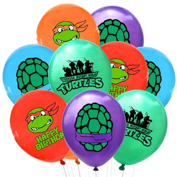10TK Teenage Mutant Ninja Turtles Number Õhupallid Set Kid 1~9 Vanus Õhupalli Teenetemärgi Sünnipäeva Cartoon Kaunistused Kids Mänguasi