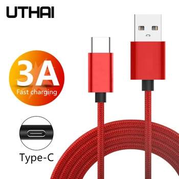 UTHAI USB Type-c Kaabel 3A laadimiskaabel Kiire Laadimine Data Kaabel Samsung Xiaomi Huawei Android Mobiiltelefoni Laadija Kaabel