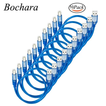 Bochara USB 2.0 Printeri Kaabli Tüüp A) Mees B-Tüüpi Mees Kahekordne Varjestus(Foolium+Põimitud) Suure Kiirusega 10Pack