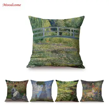 Claude Monet Kuulus Õlimaal Aed Seeria Camille Haystacks Mulje Sunrise Impressionism Diivan Padjapüür Padi