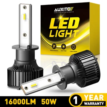 2tk AUXITO 12V H1 LED Auto Esitulede Pirnid LED H4 9003 H7, H8 H11 HB3 9005 9006 HB4 Esilaterna Valge 6000K