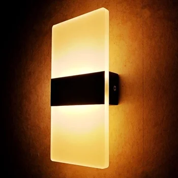 Kaasaegne Led-Akrüül Seina Lamp AC85-265V Pikk soe valge sisevalgustus Kodu Magamistuba Voodipesu Toas elutuba Siseruumides seina lamp