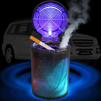 Kaasaskantav Suitsuvaba Auto Tuhatoosi Konteiner topsihoidja koos LED-Tuled-Märgutuli Auto Interjööri Aksessuaarid
