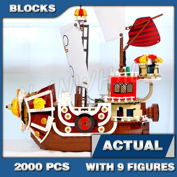 2000pcs Müts Piraat OP Sõidavad Laeva Tuhat Sunny Paat Mere Röövel Aare 3D2Y ehitusplokid Mänguasjad ühildub Mudel