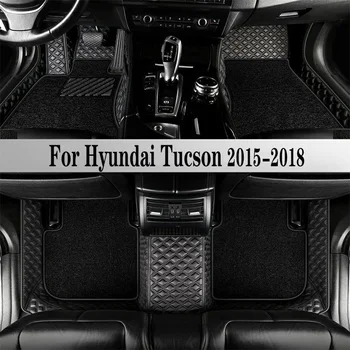 Auto Põranda Matid Hyundai Tucson 3. 2015 2016 2017 2018 Veekindel Anti-slip Ees & Taga 3D Vaibad Auto Interjööri Vaibad