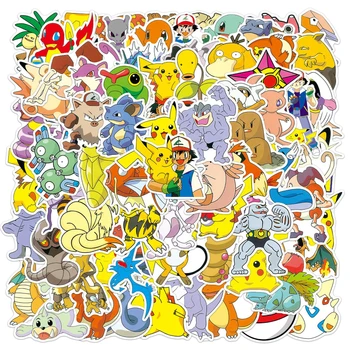 50tk Pokemon Cartoon Anime Pikachu Kleebis, Kleebised, Sülearvuti Telefon Kitarr Pagasi Rula Päevik Bike Cartoon Kleebis Lapsed Mänguasjad