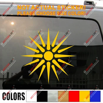 Päike Vergina Makedoonia Lipp Decal Kleebis Auto Vinüül makedoonia vali suurus