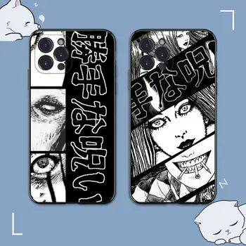 Junji Ito Terror ja Horror Anime Telefon Case For iPhone 8 7 6 6S Pluss X SE 2020 XR, XS 14 11 12 13 Mini Pro Max Mobiil Juhul 0