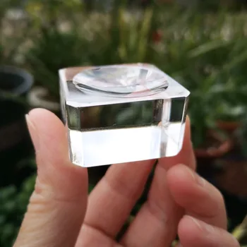 1tk Klaasist Ruut Dimple kristallkuul Ekraan Baasi Tabel Omanik Seista Home Decor Kaunistused Kera Kirjapressi Dekoratiivsed Pallid