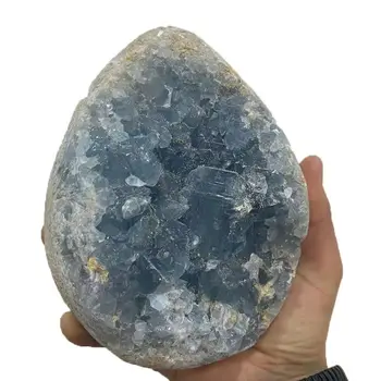 800-2000g Loomulik celestite geode kvarts klastri isend Sinine Spar Auk Geode Gemstone tervendav