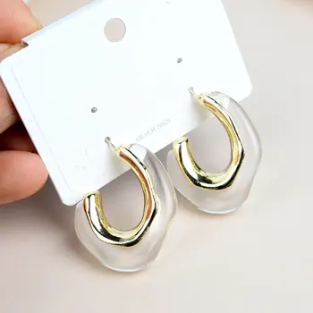 Korea Uus Valge Pärlite Ring Kõrvarõngad Naistele Luksus Avaldus Geomeetria Kõrvarõngad Naissoost Isik Ehted Kingitused