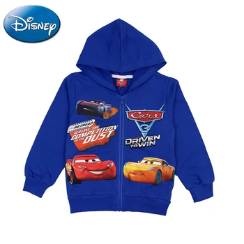 Disney Uus Poiste Puuvillane Jakk Auto McQueen Cartoon Kapuutsiga Mantel Kevad-Sügis Laste Pikad Varrukad Zip Ülerõivad Lapsed Riided