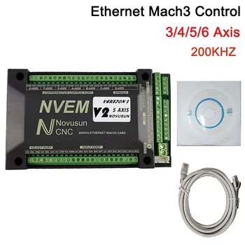 NVEM CNC-kontrolleriga 200KHz nvemv2.1 upgrade 3 telge 4 telge 5 telg, 6 telg, mach3 kontrolli kaardi Ethernet interface