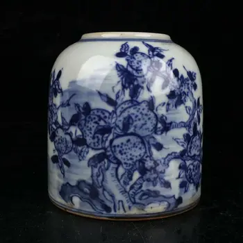 Vana Hiina Sinine ja Valge Portselani Käsitsi Maalitud Virsik Muster Jar Dragon Potid Vaas Laua Kaunistamiseks Kingitus