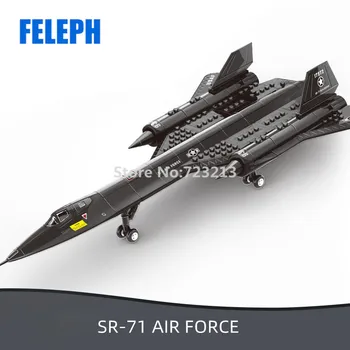 Feleph 183pcs SR-71 õhuväe Sõjaliste Õhusõidukite Võitleja ehitusplokid Set Lennuk Tellised Mudel, Haridus Mänguasjad Kogumine