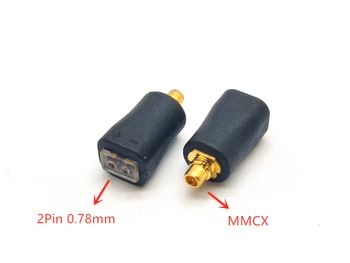 DIY 2Pin 0.78 mm Naine, et MMCX Mees-Adapter-interface Konverteerimise pin Liides (1 paar)