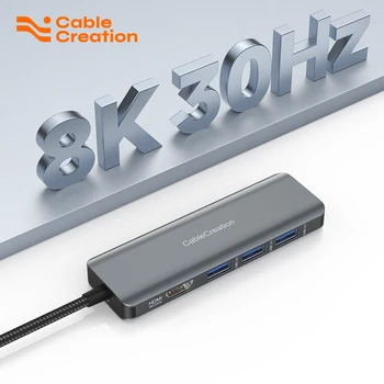 CableCreation USB-C-HUB 5 1 C-Tüüpi HDMI-2K 240Hz 8K 30Hz Adapter USB 3.0 PD 100W Docking Station PC Auru Teki 0
