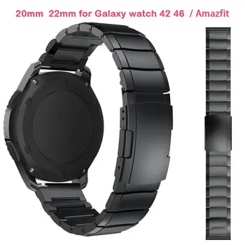 22mm 20mm Watch Band Samsung Galaxy s3 watch 42 46 mm Amazfit Piiripunkti Tempo Mootor 360 Roostevabast Terasest Rihm Käik S3 S2 Classic 0