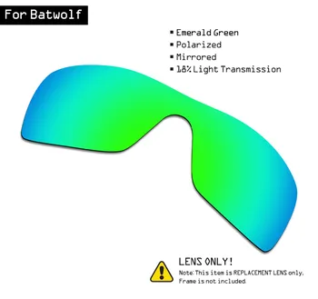 SmartVLT Polariseeritud Päikeseprillid Asendamine Läätsed Oakley Batwolf - Emerald Roheline 0