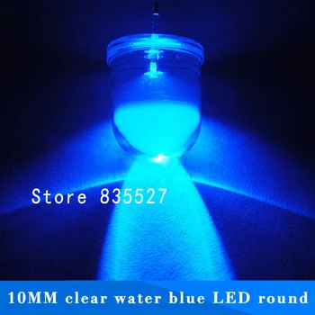 50tk/palju F10 Ring Vesi Selge 10 mm Blue LED Super Ereda Valgusega Lamp helmed Emitting Diode Dioodid DIP DIY tuled juhataja