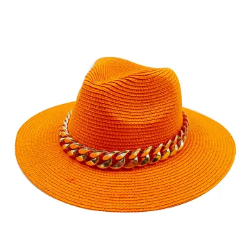 Päike müts straw hat oranž lilla donut kett tarvikud beach stiil daamid straw hat fedora müts unisex 2021панама