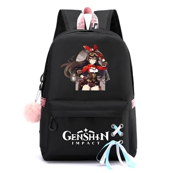 Mäng Genshin tausta Mõju üliõpilaste seljakott poiss tüdruk kool kott laste kooli kott, USB Seljakotid jaoks Teismelised