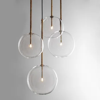 Nordic Glass Ball Ripats Tuled Disainer Kuld Hanglamp jaoks Söögituba, Magamistuba Valgustus Valgusti Peatamise Loft põhjal Võistluskalendri
