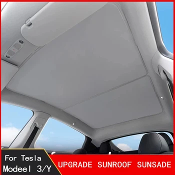 Näiteks Tesla Model 3/Y 2019-21 22 Split Uuendada Lukk Päike ShadesGlass Katus Katuseluuk, Katuseakna Pime Net Katuseluuk, Esiklaas Katuseakna 0