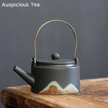Jaapani Stiilis Keraamilised Glasuur Maali Värv Remote Mountain Tea Pot Jäme Keraamiline Tee Määrata Leibkonna Teetseremoonia Kohandatud