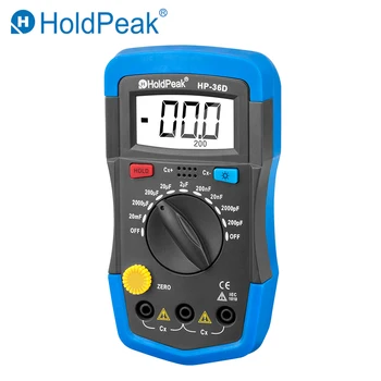 HoldPeak HP-36D Pihuarvutite capacimetro Digitaalse Mahtuvuse Mõõtja tester 1999 loeb Kondensaator elektrooniliste diagnostikaseadmete Backlight