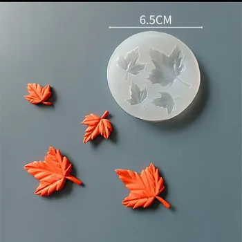1tk 3D Maple Leaf Akrüül Hallituse Nail Art Kaunistused Silikoonist Vormi Nail Art Templates Küüned Kunsti DIY Disain