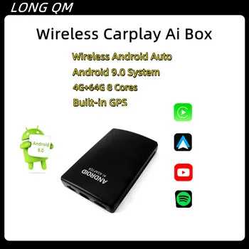 U2 Pluss Traadita CarPlay Ai Kasti 64G Android 9 Intelligentne Süsteem Multimeedia Ekraani Traadita Android Auto TV Box Navigatsioonile