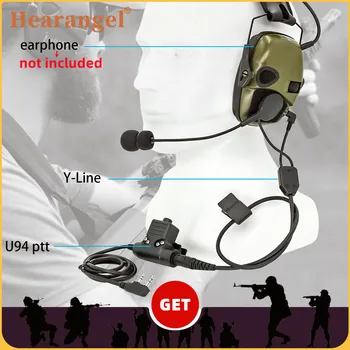 Taktikaline RS Y Line Kit Mikrofon Howard Leight Mõju /ZOHAN EM054/SORDIN IPSC Müra Airsoft Shooting Kõrvaklappide Accessorie