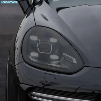Auto Esitulede kaitsekile Taillight Suitsutatud, Must Tint Wrap Vinüül TPÜ Kleebise Jaoks Porsche Cayenne 958 2011-Esitada GTS Turbo 0