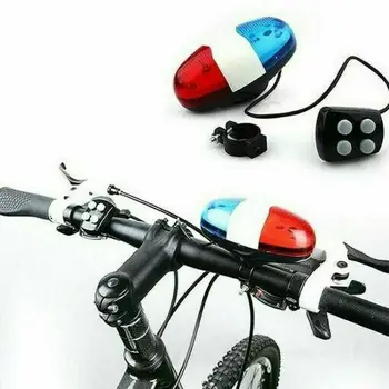 Lapsed Jalgrattaga Police Siren 6 Tuled LED, 4 Helisignaal Jalgrattad Bell Elektroonilise Sarv Sireen Laste Roller Bike Tarvikud