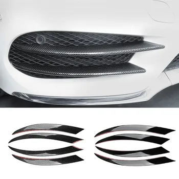 Carbon Fiber Stiilis Eesmine Udutulelatern Grill Iluvõre Dekoratiivne Kate Sisekujundus Ribadeks Mercedes Benz C-Klassi W205 2015-2018 Car Styling