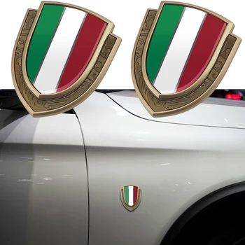 Itaalia Lipp, Kilp, Autode Kere Küljel Logo Kleepsud Auto Stiil Sobib Fiat Ferrari Maserati Alfa Romeo Giulia Stelvio Giulietta 156